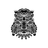 Owl tattoo. Owl from patterns. vector