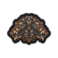 Colored Damask element. Luxurious vintage damask ornament, royal victorian texture for wallpaper, textile, packaging, menu or postcard. Isolated. Vector