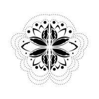 Lotus pattern in Simple style. Isolated. Vector