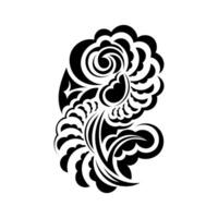 Tattoo design with a swirl pattern vector
