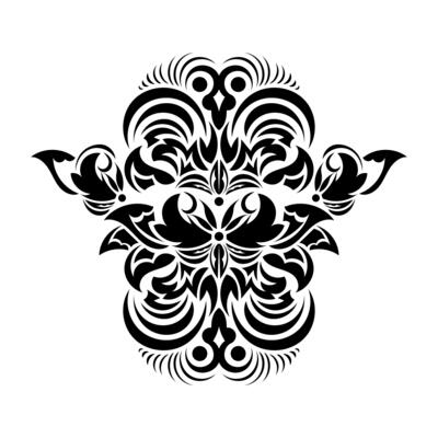 Vintage Baroque Victorian frame border monogram floral ornament. Tattoo black and white filigree calligraphic vector heraldic shield swirl