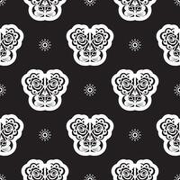 Seamless pattern with a lion's head in a simple style. Good for backgrounds, prints, apparel and textiles. vector