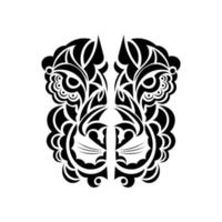 Lion face in boho style. Vector