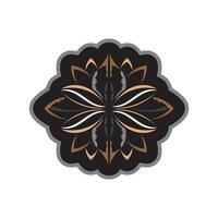 Lotus pattern in Simple style. Yoga symbol. Color Print. Isolated. Vector