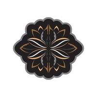 Lotus pattern in Simple style. Yoga symbol. Color Print. Isolated. Vector