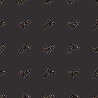 Seamless dark pattern with whales in simple style. Good for backgrounds and prints. vector