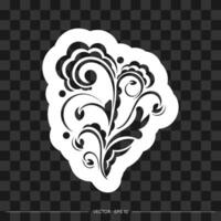 Print with flowers in Simple style. Good for menus, postcards, books, wallpaper and fabric. illustration. vector