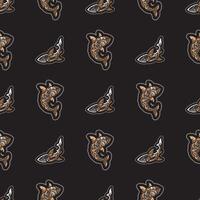 Seamless dark pattern with sharks. Good for backgrounds, prints, apparel and textiles. Vector illustration.