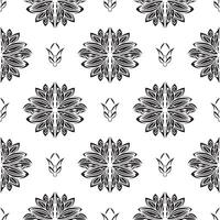 Seamless pattern with lotuses in simple style. Good for backgrounds, prints, apparel and textiles. vector