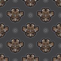 Colored Seamless pattern with Damask element. Good for clothing and textiles. Vector illustration.
