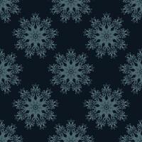 Seamless pattern of winter snowflakes. Good for covers, fabrics, postcards and printing. vector