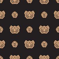 Seamless dark pattern with monograms in the Baroque style. Good for menus, postcards, books, murals and fabrics. Vector illustration.