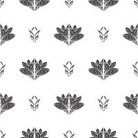 Seamless pattern with lotuses in simple style. Good for mural wallpaper, fabric, postcards and printing. Vector