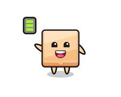 pizza box mascot character with energetic gesture vector