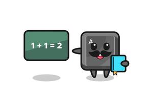 Illustration of keyboard button character as a teacher vector