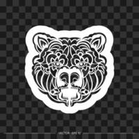 Print bear patterns. Good for sweaters, T-shirts or phone workpieces. Isolated. vector