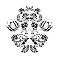 Retro monograms in baroque style. Isolated. Vector