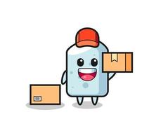 Mascot Illustration of chalk as a courier vector