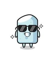 Cartoon mascot of chalk with cool gesture vector