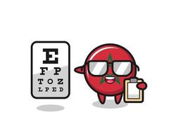 Illustration of morocco flag mascot as an ophthalmology vector