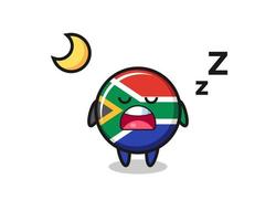south africa character illustration sleeping at night