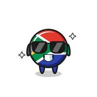 Cartoon mascot of south africa with cool gesture vector