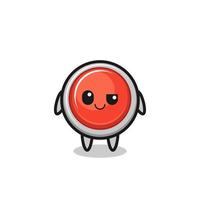 emergency panic button cartoon with an arrogant expression vector