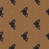 Seamless luxury pattern with sharks. Good for mural wallpaper, fabric, postcards and printing. Vector