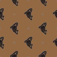 Seamless luxury pattern with sharks. Good for mural wallpaper, fabric, postcards and printing. Vector