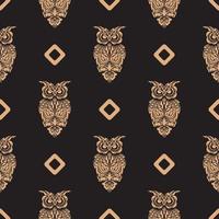 Seamless pattern with owls. Good for prints and textiles. Vector