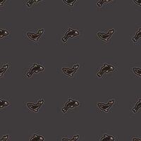 Seamless dark pattern with whales in simple style. Good for backgrounds and prints. Vector illustration.