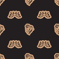 Seamless luxury pattern with flowers and monograms in Simple style. Good for menus, postcards, murals and fabrics. vector