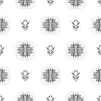 Seamless pattern with lotuses in simple style. Good for backgrounds and prints. illustration. vector