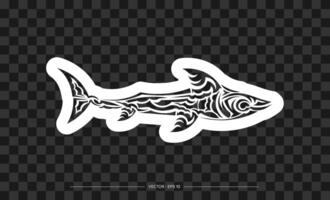 Shark print in simple style T-shirt print. Isolated. vector