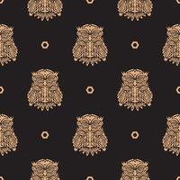 Seamless pattern with owls. Exclusive design. Good for prints and textiles. vector