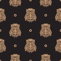 Seamless pattern with owls. Exclusive design. Good for prints and textiles. Vector