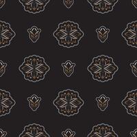Seamless pattern with lotuses. Expensive and luxurious style. Good for clothing and textiles. Vector
