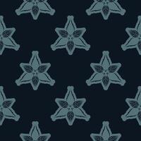 Seamless pattern of winter snowflakes. Good for backgrounds and prints. Vector illustration.