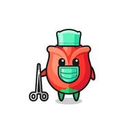 surgeon rose mascot character vector