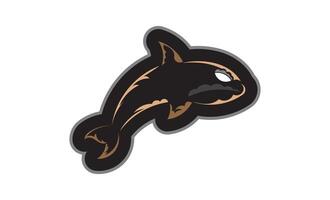 Colored whale print in Samoan style. Isolated. vector