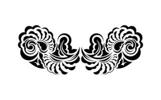 Two wings with black and white designs vector