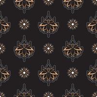 Dark lotus seamless pattern. Good for backgrounds, prints, apparel and textiles. Vector