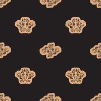 Seamless luxury pattern with flowers and monograms in Simple style. Good for menus, postcards, books, murals and fabrics. illustration. vector