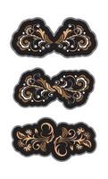 Set of Colored print with flowers in Simple style. Good for backgrounds and prints. vector