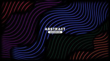 Dynamic colorful dark wave line abstract background, banner, abstract background template vector