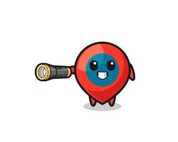 location symbol mascot holding flashlight vector