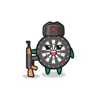 cute dart board cartoon as Russian army vector