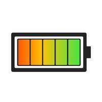 Fully charged battery icon vector