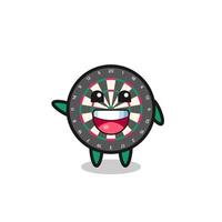 happy dart board cute mascot character vector