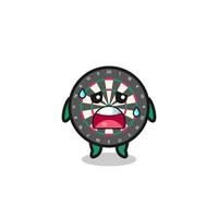 the fatigue cartoon of dart board vector